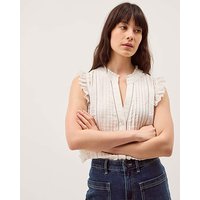 Lacy Sleeveless Broderie Top