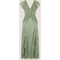 Alda Ruffle Lace Midi Dress