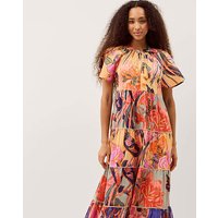 Carmen Floral Tiered Midi Dress