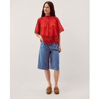 Raye Longline Denim Shorts Denim Blue