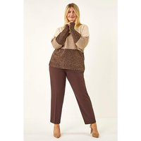 Straight Smart Trousers Dark