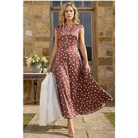 Polka Dot Boat Neck Dress