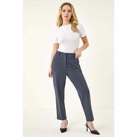 Short Straight Leg Stretch Trouser Dark Grey