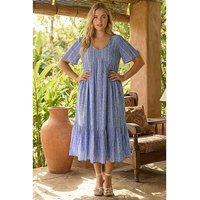 Stripe Print Midi Dress