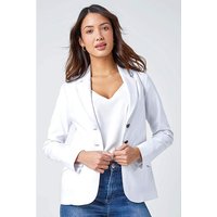 Button Detail Stretch Blazer