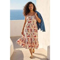 Floral Strap Midi Dress
