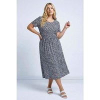 Abstract Pocket Midi Dress