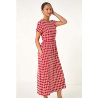 Geometric Spot Midi Dress