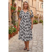 Spot Print Midi Dress