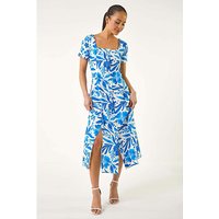 Floral Button Midi Dress