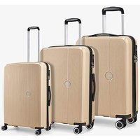 Rock Hudson 3pc Suitcase Set Champagne Rock Hudson 3pc Suitcase Set Champagne