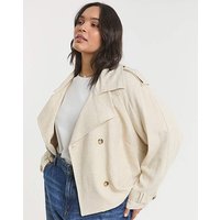 Cropped Linen Trench