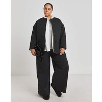 Quilted Round Collar Jacket