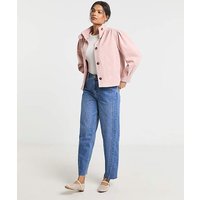 Soft Funnel Neck Suedette Jacket Soft