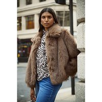 Chocolate Short Fur Coat