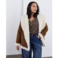 Suedette Shawl Collar Aviator