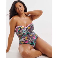 Frida Bandeau Swimsuit Floral Print
