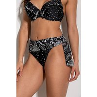 Moi Getaway Bikini Brief Black White Moi