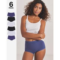 6Pk Basic Maxi Briefs Multi Multi Coloured