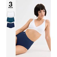 3Pk Basic Maxi Briefs Multi Coloured