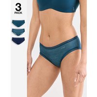 3PK Go Crush High Leg Knickers Multi Coloured