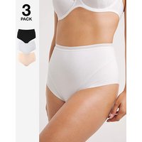 3 Pack Light Tummy Shapers Black White Blush 12 14