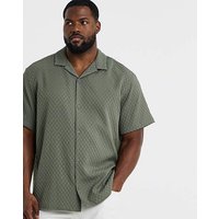 & Sean Textured Resort Shirt & 6XL