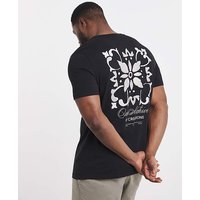 & Art Back Graphic T Shirt Black White & 6XL