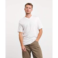 Pure Cotton V Neck T Shirt Extra Long