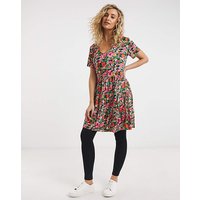 Tiered Floral Jersey Tunic