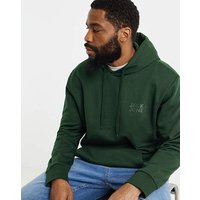 & Corp Logo Hoodie Dark Green & L