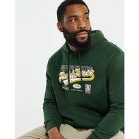 Jack & Jones Graphic Logo Hoodie in Dark Green