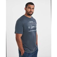 Jack & Jones Graphic Logo T-Shirt in Blue Grey