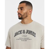 Jack & Jones Denver Logo T-Shirt in Moonbeam