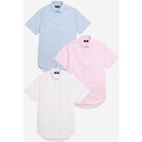 3 Pack Short Sleeved Formal Shirt Long