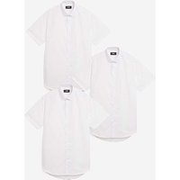 3 Pack Short Sleeved Formal Shirt Long Jacamo