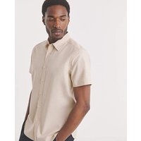 Short Sleeve Linen Blend Shirt 2XL51 53