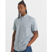 Short Sleeve Check Oxford Shirt Long 36 38