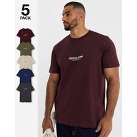 & Vesterbro 5 Pack T Shirt Dusty & 5XL