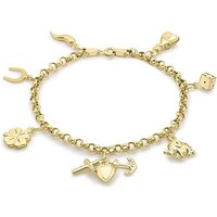 9CT 7 Lucky Charms Bracelet INCH