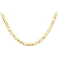 9CT Yellow Gold Flat Curb Chain INCH