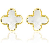 9CT Mother Pearl Petal Studs