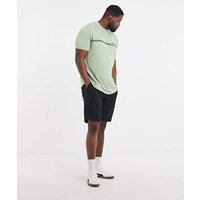 & Tobias T Shirt & Shorts Set Green Black & Top 60" Waist