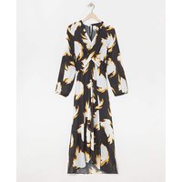 WrapFront Dress Mono Print