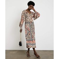 Animal Printed Tea Dress Animal Print