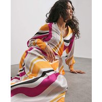 Buckle Wrap Dress Print