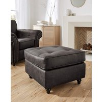 Oakland Faux Leather Footstool