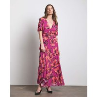 Printed Pleated Dress Print