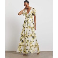 Ruffle Maxi Dress Floral