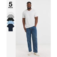5 Pack V Neck T Shirts Long Jacamo M39 41